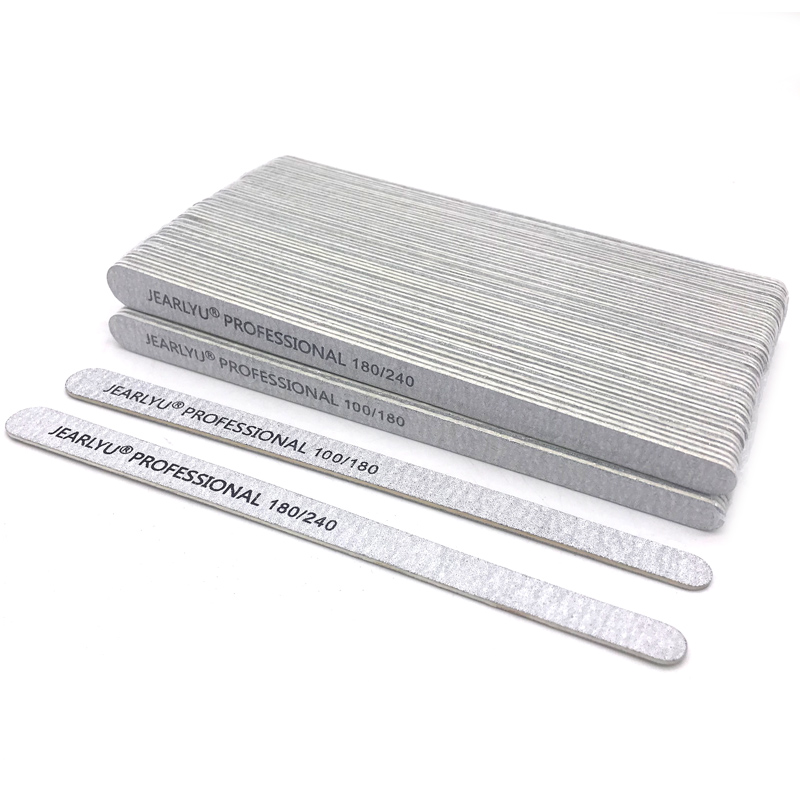 Nail File Titanium - 100/200pcs Wooden Nail File 100/180/240 Grey