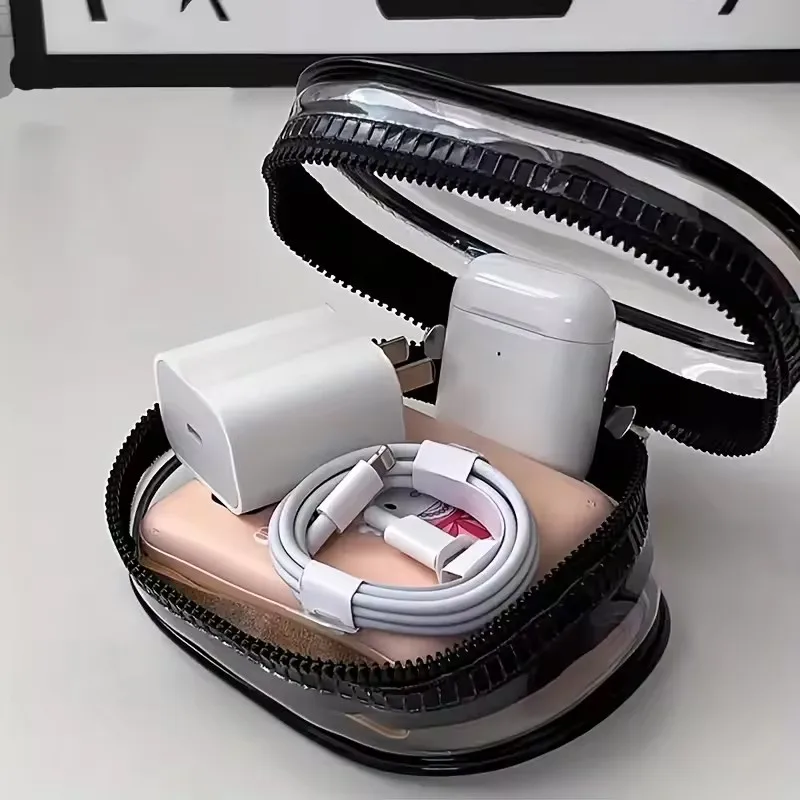 Portable Mini Transparent Stor - Cable Winder Keychain 评论和价格