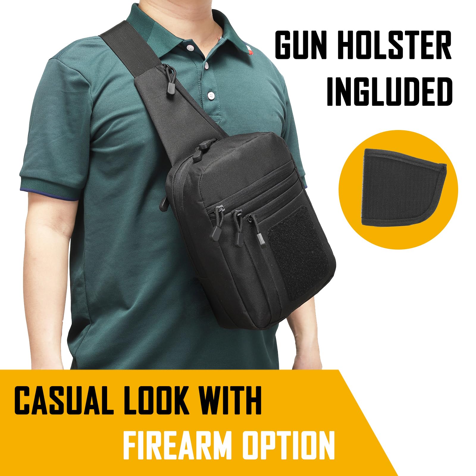 Concealed Carry Crossbody Bag  - Edc Concealed Carry Sling Bag 评论和价格