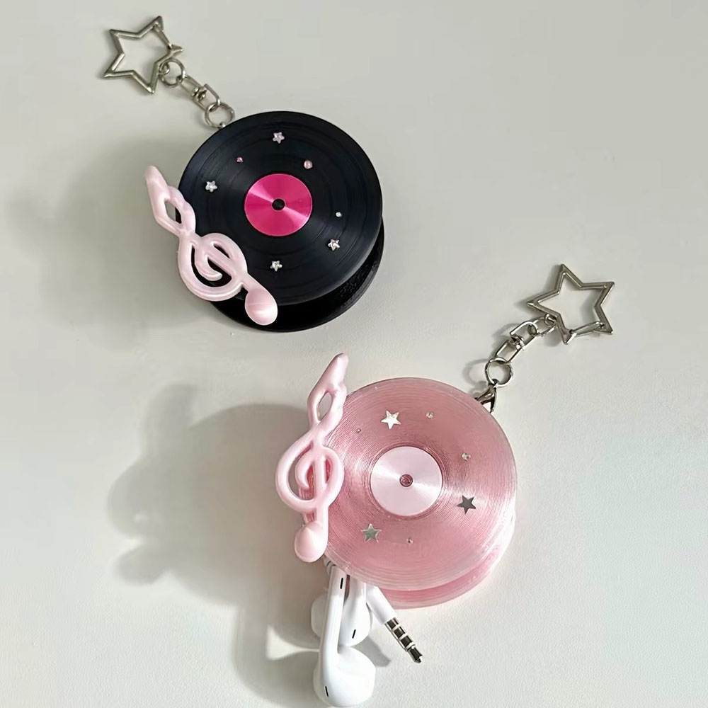 Kawaii Vinyl Record Cable Wind - Cable Winder Keychain 评论和价格