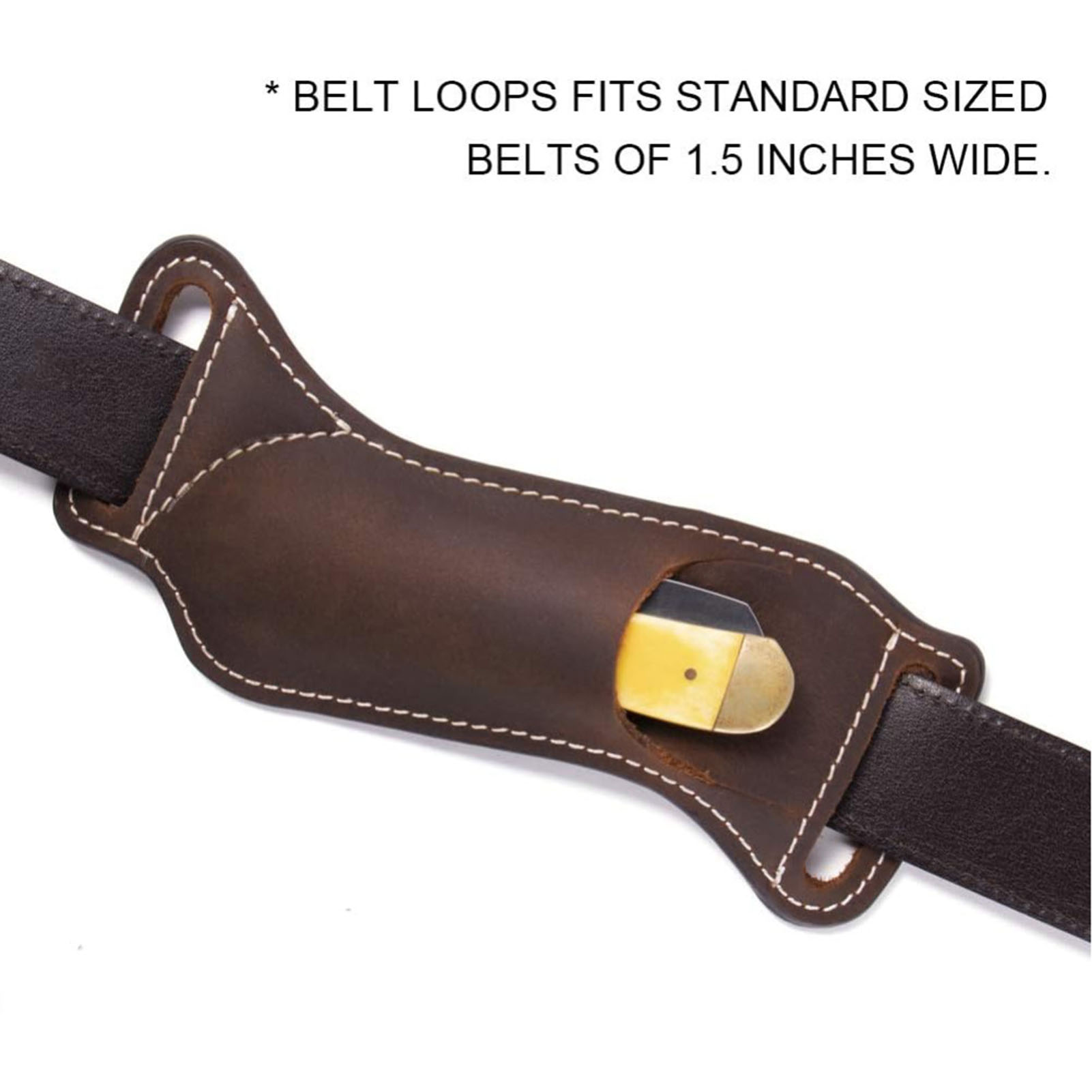 Brown Leather Knife Waist Bag  - Edc Carry Essentials 评论和价格