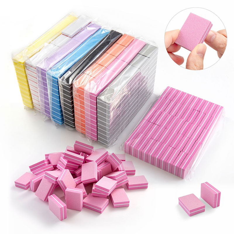 10/50pcs Mini Nails Art Buffer - Nail File Titanium 评论和价格