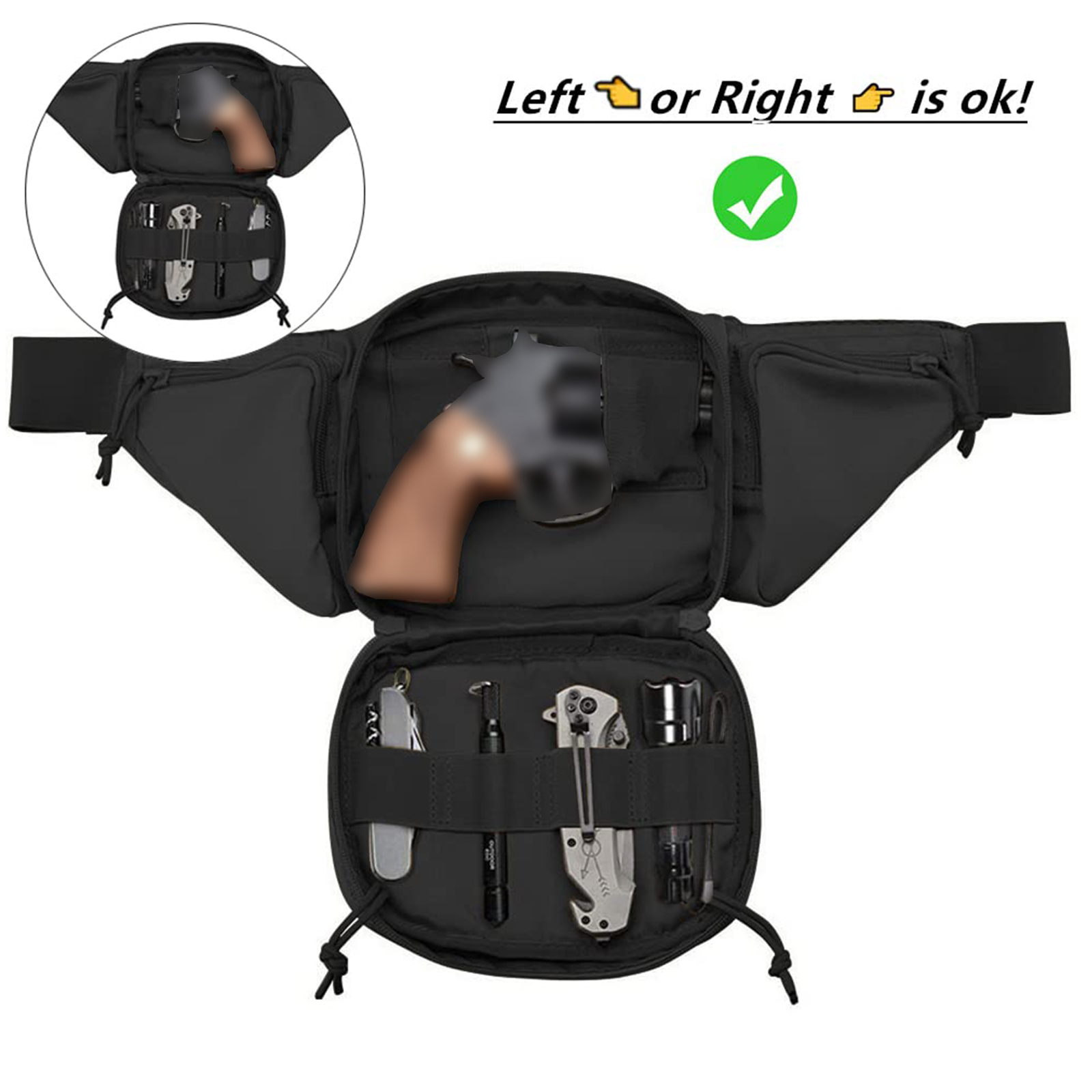 Tactical Fanny Pack Gun Holste - Edc Pistol Carry Bag 评论和价格