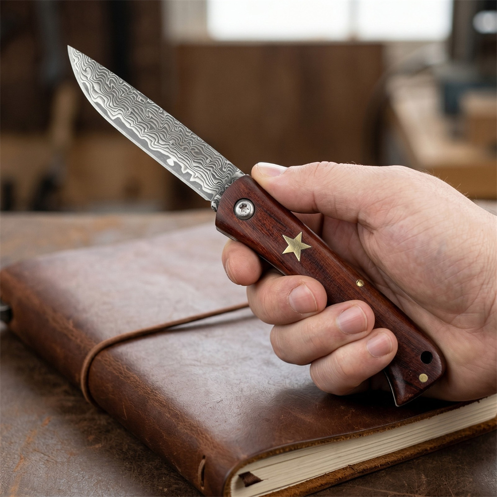 Compact Outdoor Survival Damas - Edc Pocket Carry Fixed Blade 评论和价格