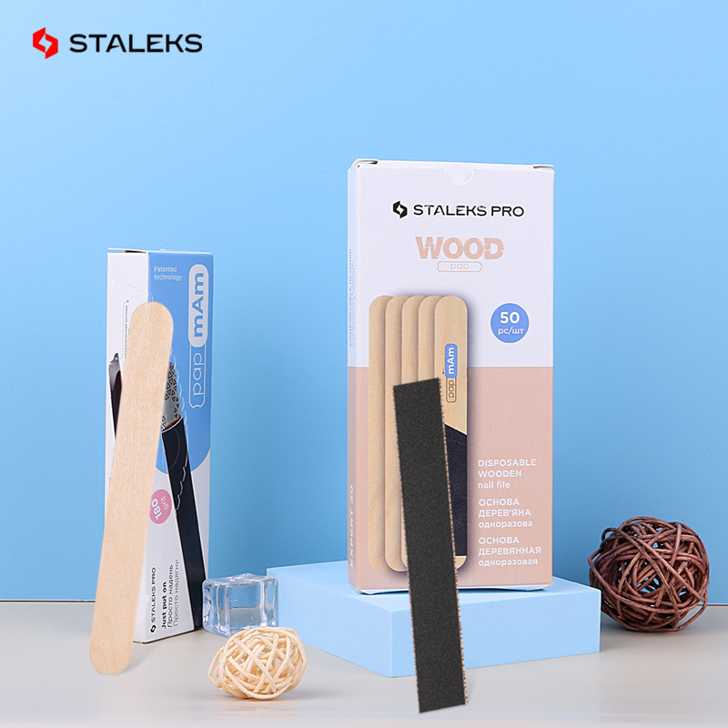 Staleks Wooden Stick Board Nai - Nail File Titanium 评论和价格